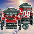 NHL Minnesota Wild Personalized Name And Number 3D Ugly Christmas Sweater Christmas Gift