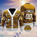 NHL Pittsburgh Penguins Personalized Name And Number All Over Print 3D Ugly Christmas Sweater Christmas Gift