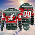 NHL Tampa Bay Lightning Personalized Name And Number 3D Sweater For Christmas Holiday Personalized Gift