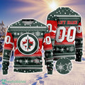 NHL Winnipeg Jets Personalized Name And Number 3D Sweater For Christmas Holiday Personalized Gift