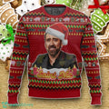 Nicolas Cage, Jolly Old Saint Nic, Christmas Ugly Sweater Luxurious Gift For Loved Ones