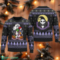 Nightmare Before Christmas Ugly Sweater Jack Skellington Sally Oogie Boogie Xmas Holiday Sweater