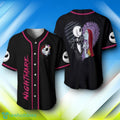 Nightmare Jack Skellington And Sally Halloween Baseball Jersey Style Gift