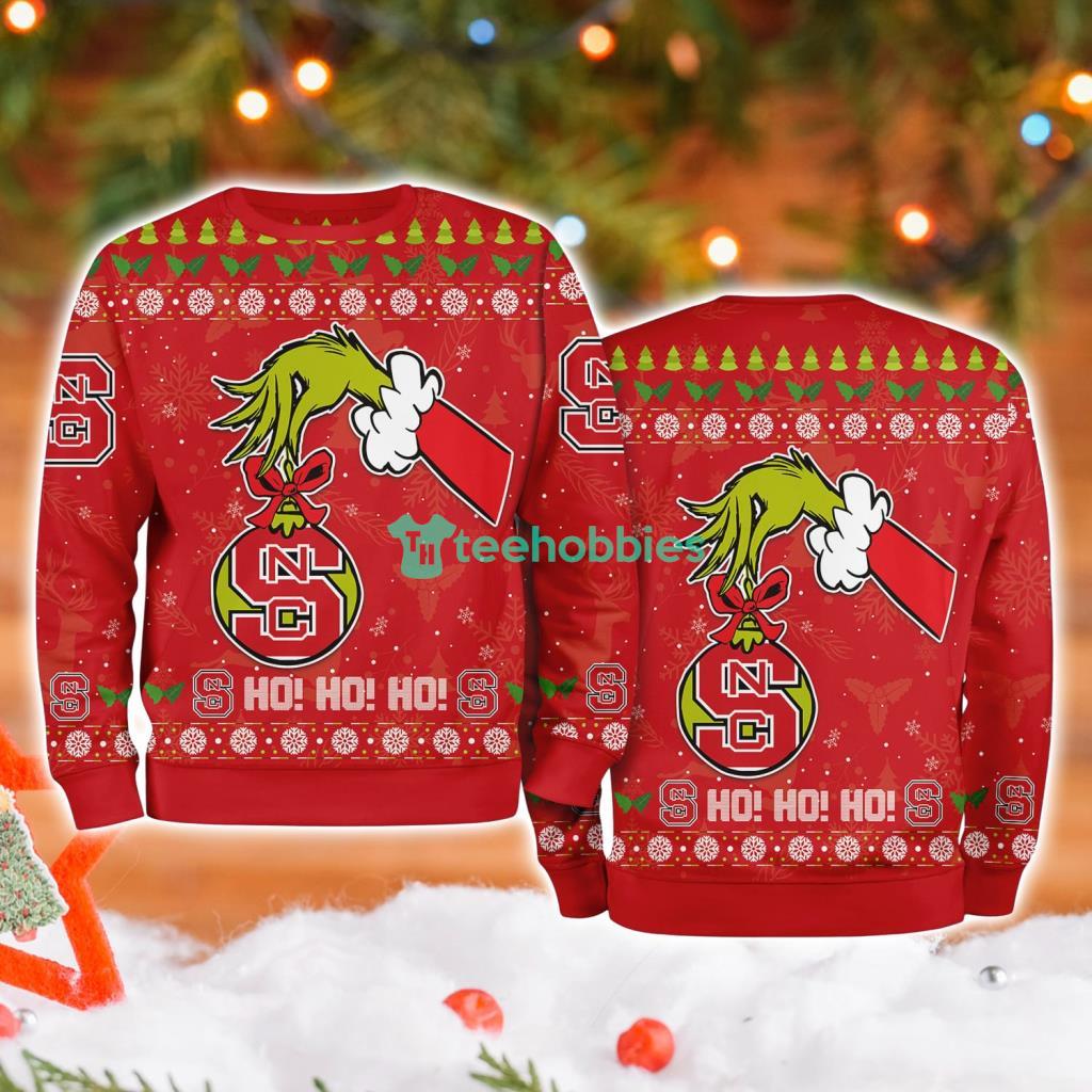 North Carolina State Ncaa Grinch Hand Ugly Christmas Sweater 3D
