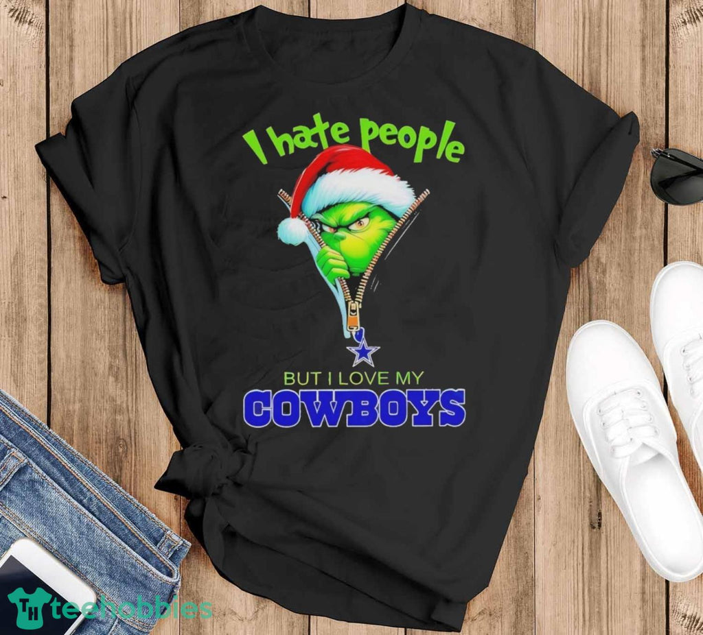Grinch I hate people but I love my Dallas Cowboys Christmas shirt