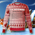 Ok Boomer Mean Ugly Christmas 3D Sweater Unisex Holiday Special Gift