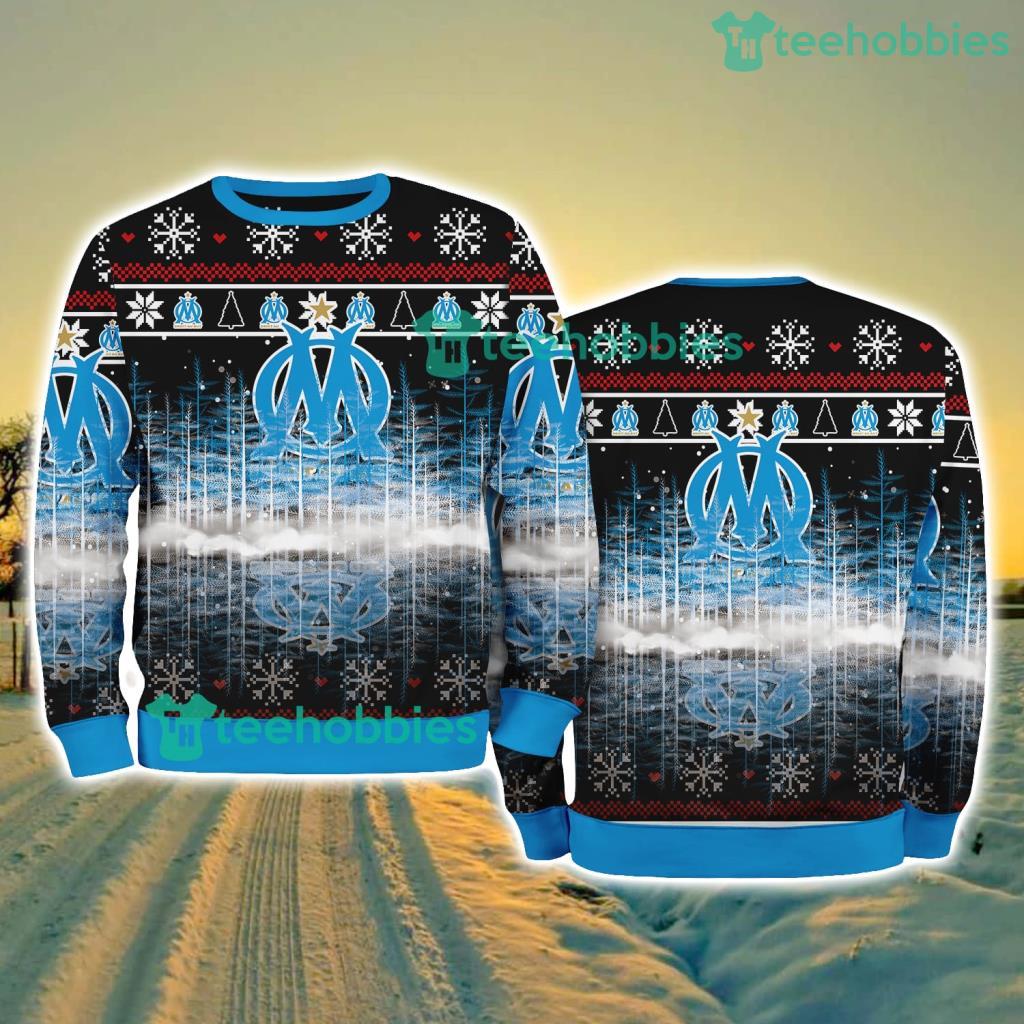 Olympique Marseille Pine Christmas Ugly Sweater New Style Best Gift For Fans