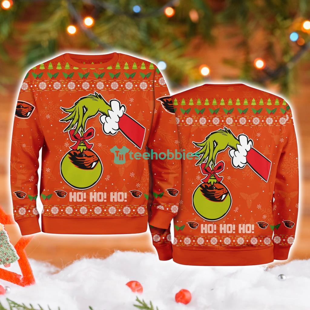 Oregon State Ncaa Grinch Hand Ugly Christmas Sweater 3D