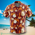 Patamon Digimon Men’s Short Sleeve Button Up Hawaiian Shirt Impressive Gift