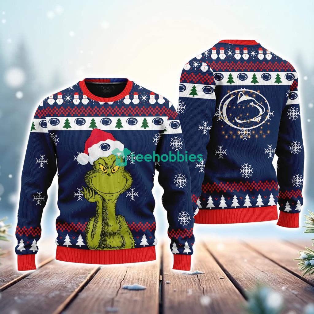 Penn State Nittany Lions NCAA The Grinch Funny Merry Christmas Uglly Sweater 3D New Trend