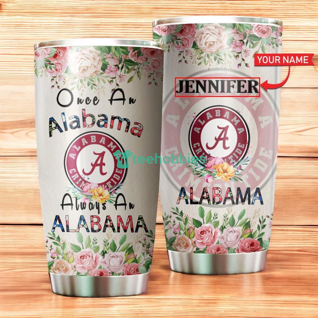 Personalized Alabama Flower Stainless Steel Tumbler