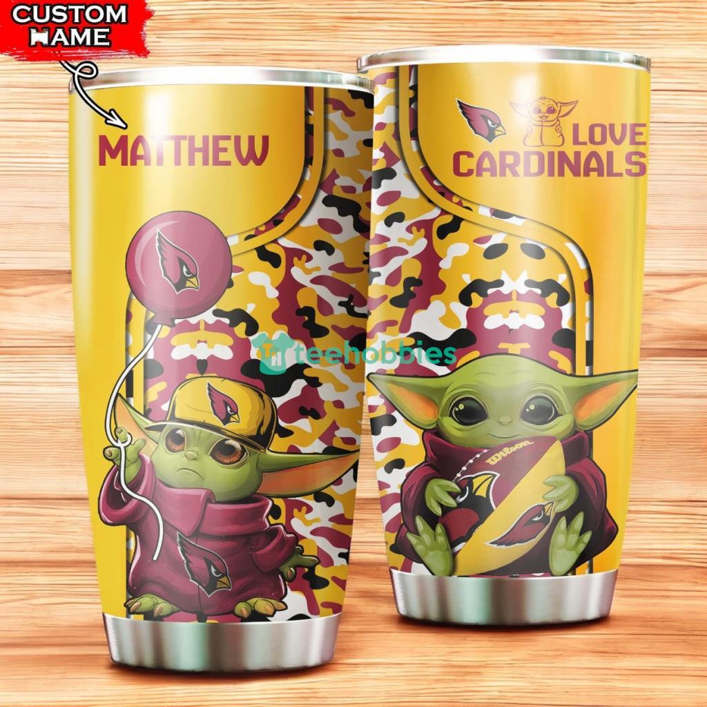 Personalized Arizona Cardinals Yoda Stainless Steel Tumbler