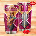 Personalized Brisbane Lions Tumbler Afl Tumbler Stainless Steel Tumbler Mascot