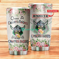 Personalized Canberra Raiders Tumbler Flower Stainless Steel Tumbler
