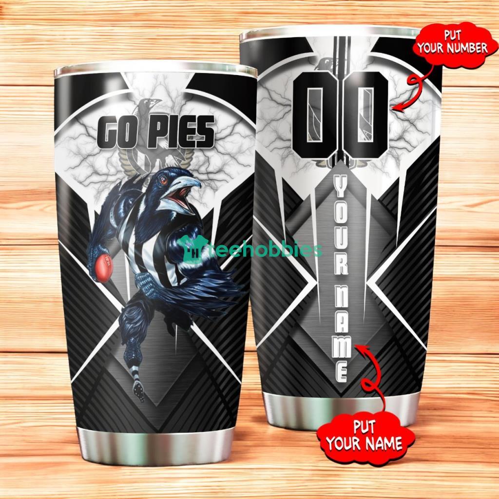 Personalized Collingwood Football Club Tumbler Afl Tumbler Stainless Steel Tumbler Mascot