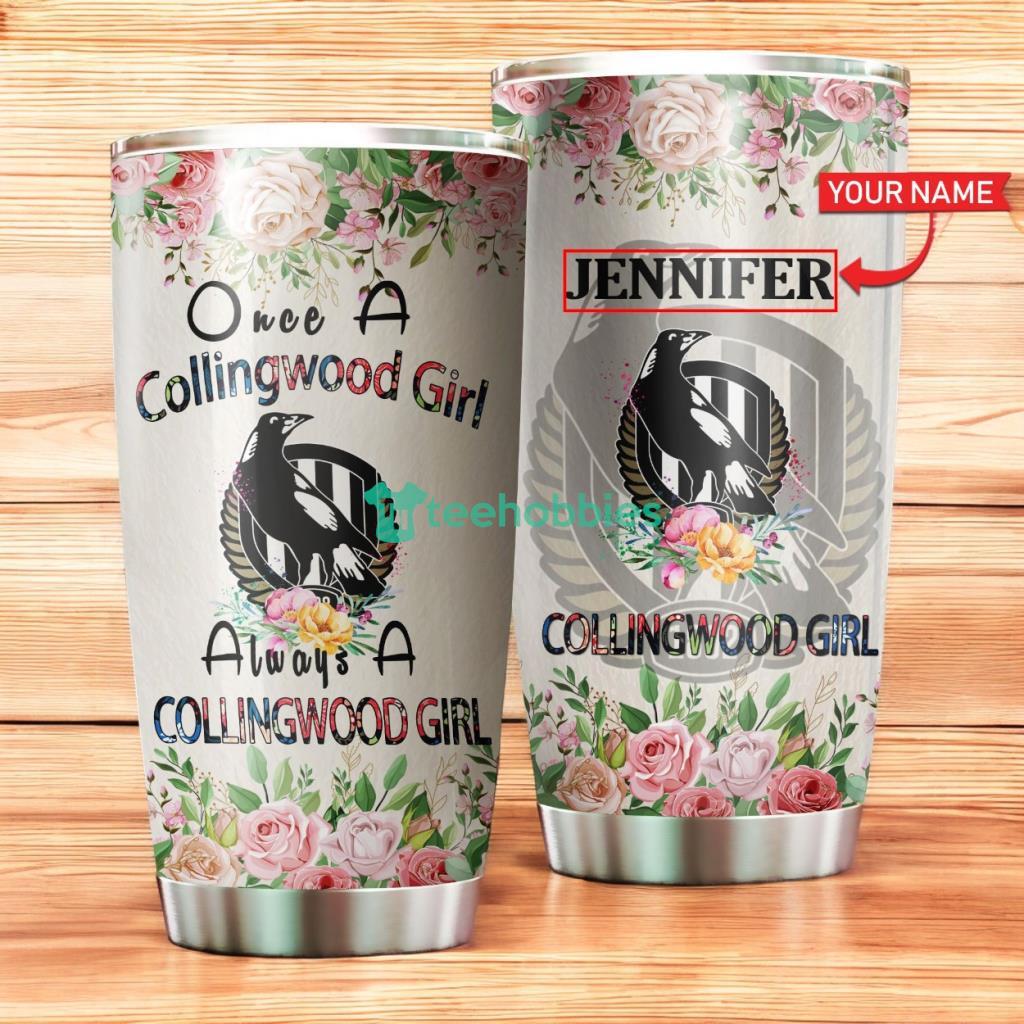 Personalized Collingwood Girl Flower Stainless Steel Tumbler