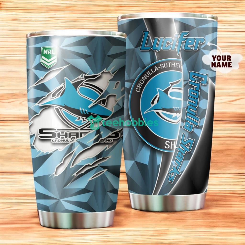 Personalized Cronulla Sutherland Sharks Nrl Tumbler Stainless Steel Tumbler
