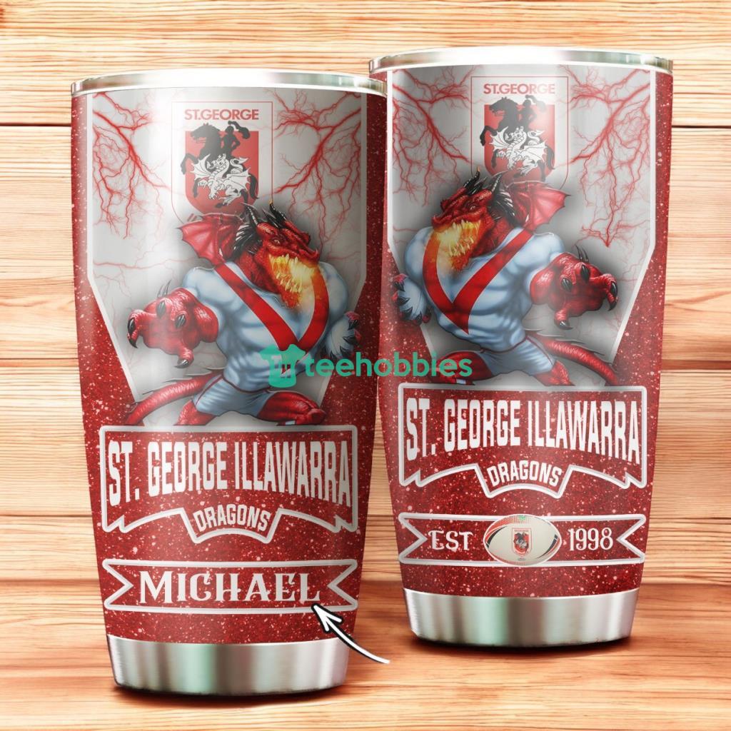 Personalized St George Illawarra Dragons Mascot Stainless Steel Tumbler