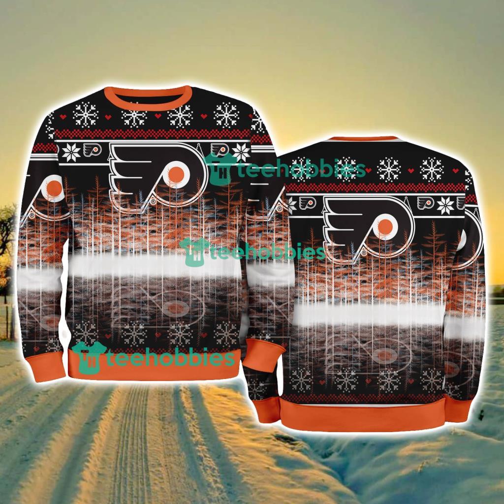 Philadelphia Flyers Logo Brand Pine Tree Christmas Pattern Christmas Ugly Sweater