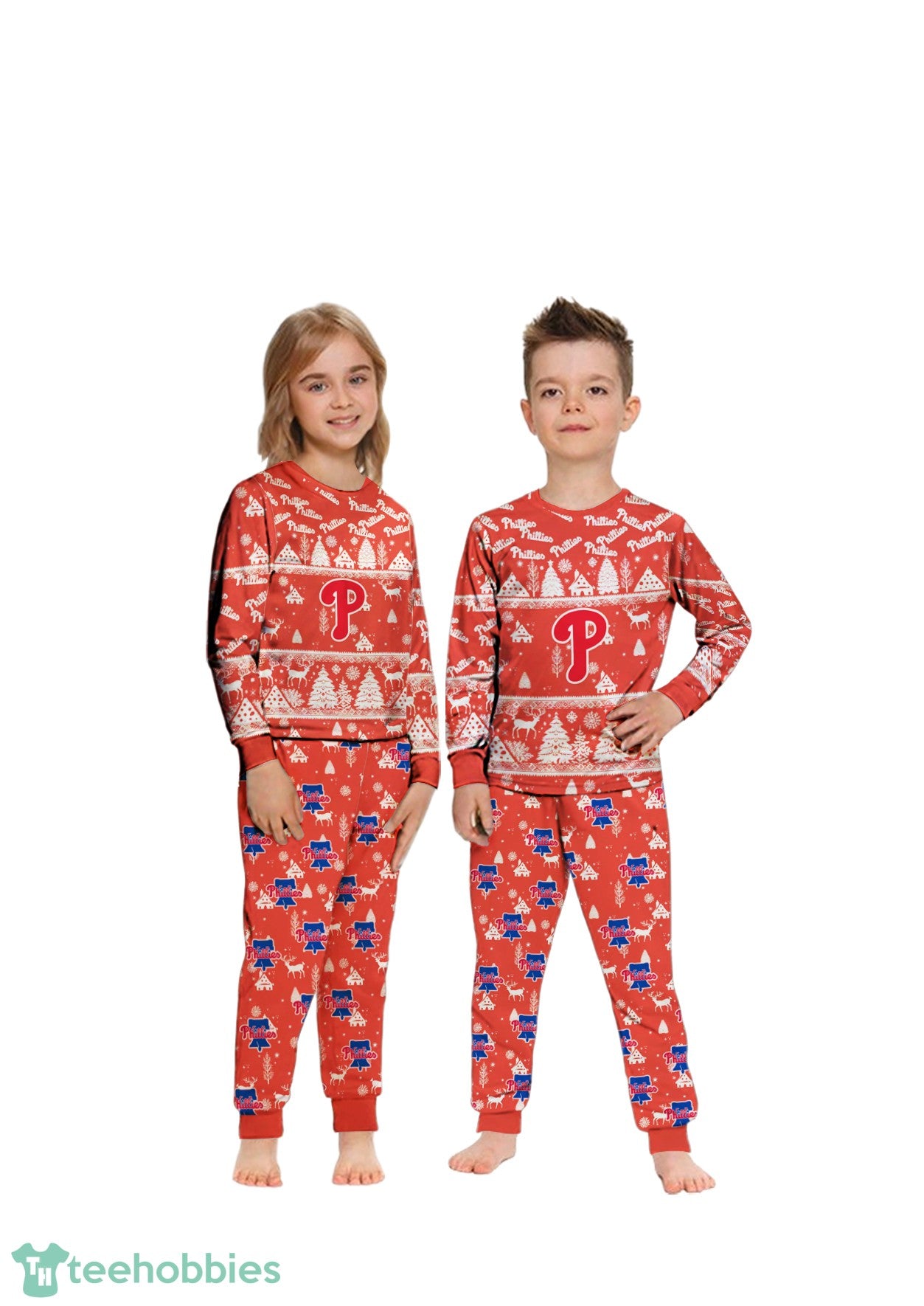 Philadelphia Phillies MLB Christmas Pattern Family Matching Pajamas Sets Best Gift For Christmas