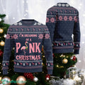 Pink Couple Christmas Ugly Sweater Santa Bird Holiday Sweater