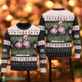 Pink Flamingo Christmas Ugly Sweater Flamingo Xmas Ugly Sweater Knitted Flamingo Lovers