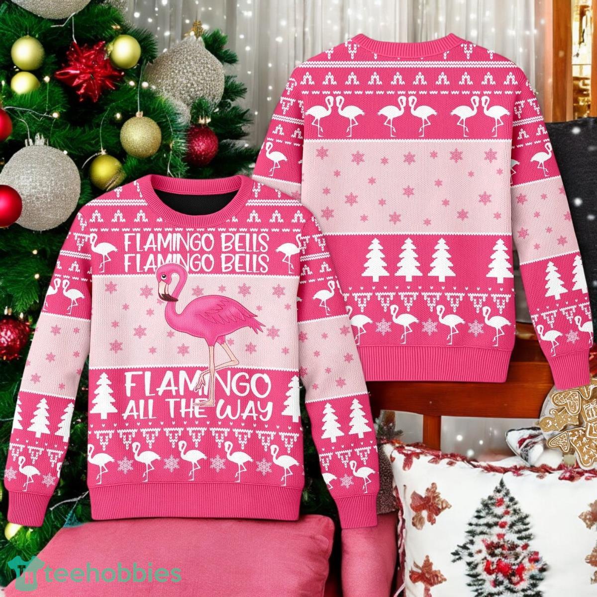 Pink Flamingo Christmas Ugly Sweater Xmas 3D Sweater Christmas Gift Idea
