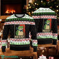 Portland Frog Resist Christmas Ugly Sweater I Stand With Frog Meme Holiday Sweater