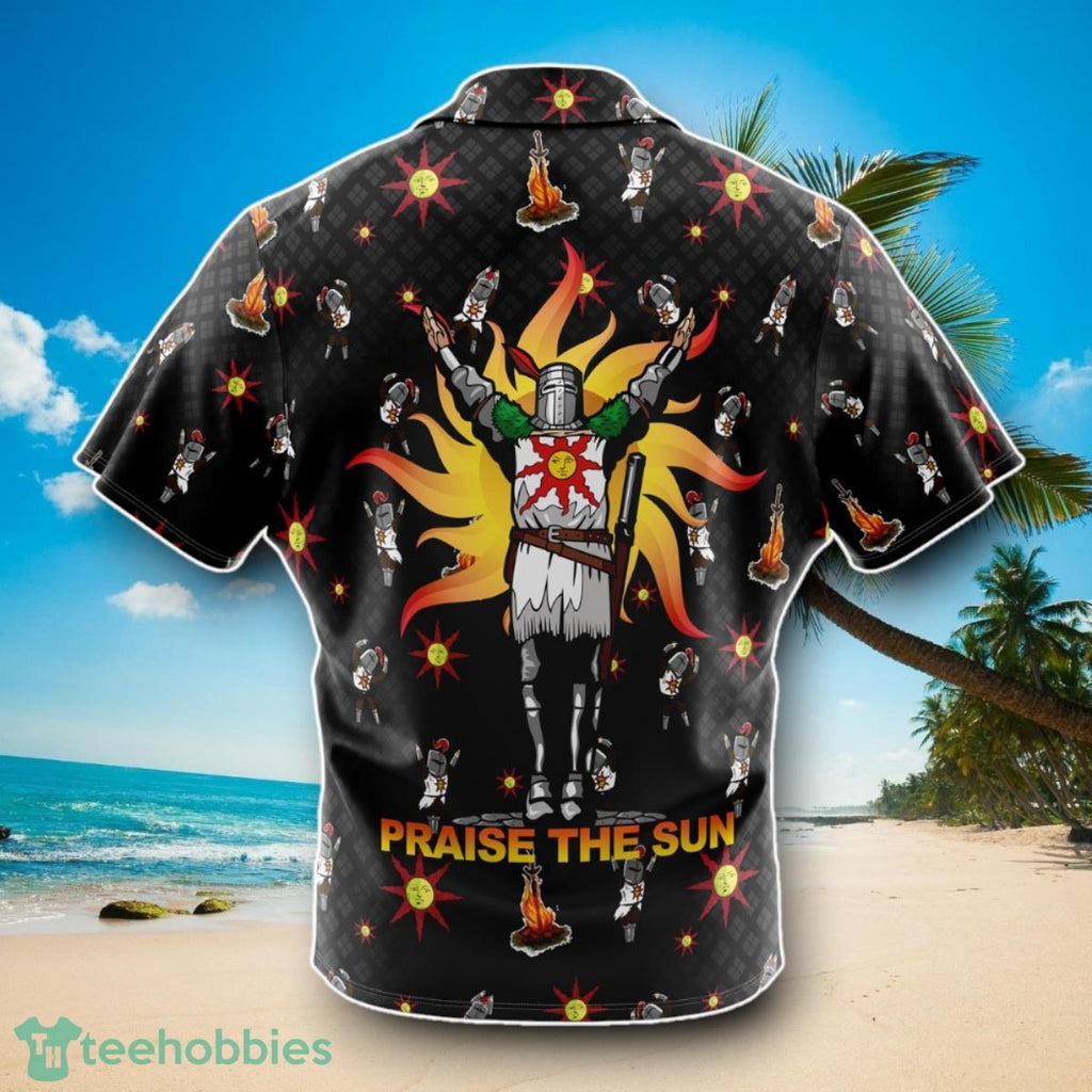 Praise The Sun Pattern Dark Souls Men’s Short Sleeve Button Up Hawaiian Shirt Impressive Gift