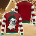Pug Elf Christmas Ugly Christmas Sweater Christmas Gift For Family Holiday Gift