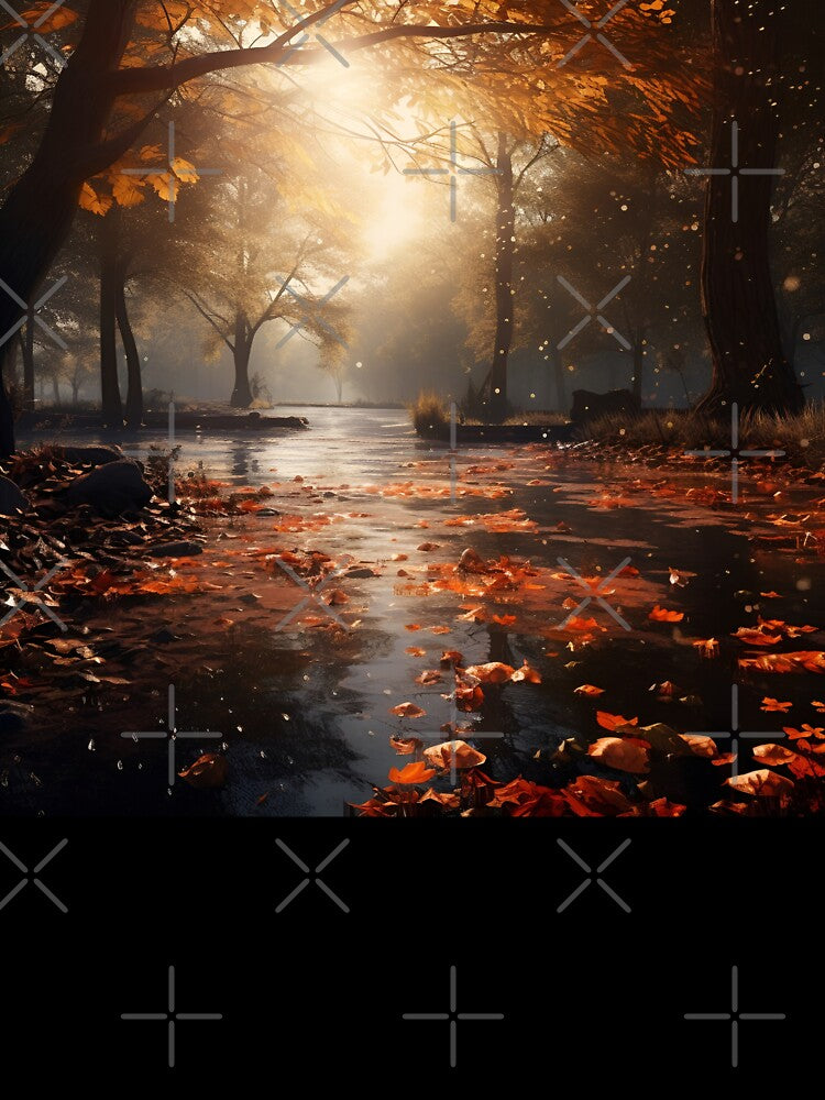 cinematic fall leaves photography print by dcrc