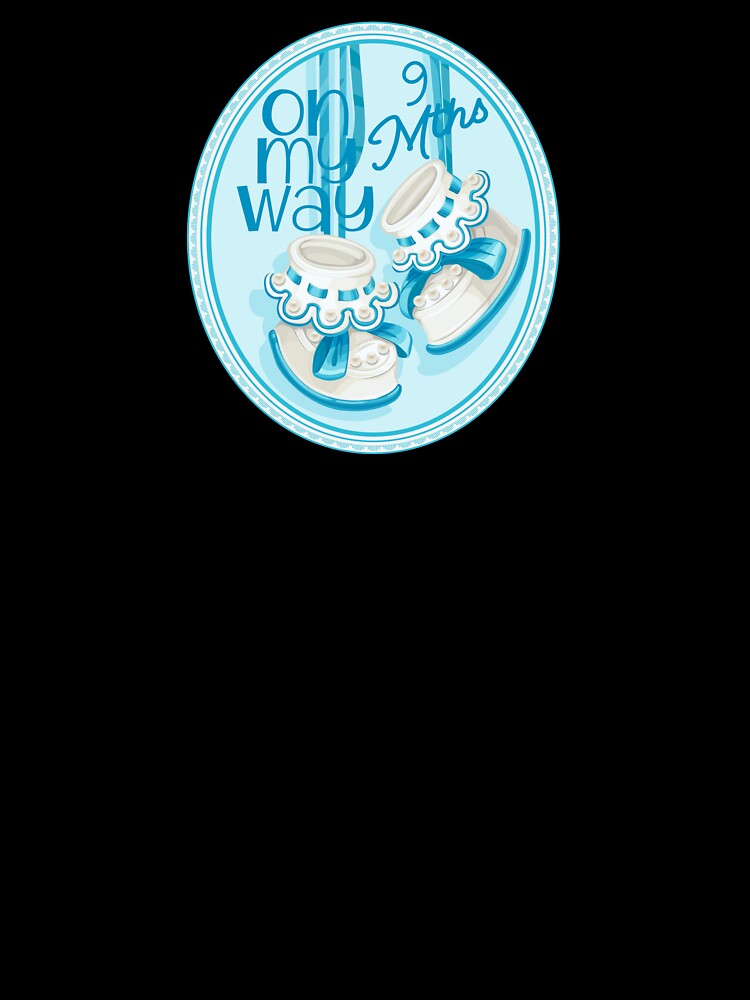 “On My Way - 9 Mths” Blue (Incl. Maternity & Baby Wear) by PawsitiveMum