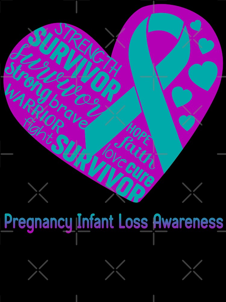 Pregnancy Infant Loss Heart Support Pregnancy Infant Loss Warrior Fighting by GennieShop