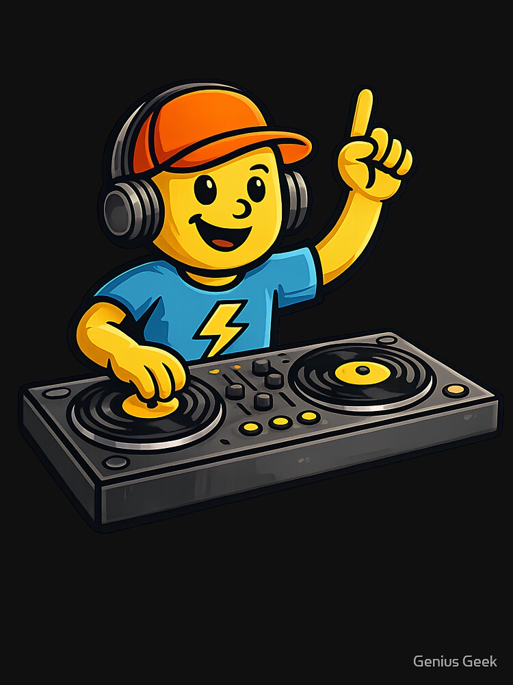 Retro DJ Vintage Style Light Bolt DJ by Genius Geek