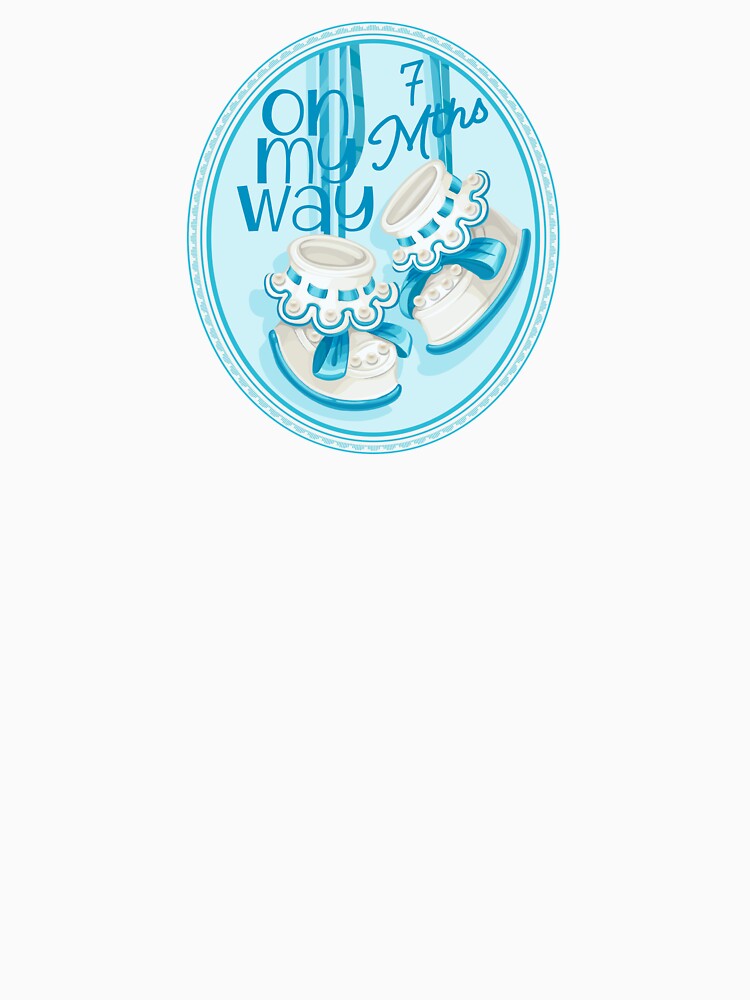 “On My Way - 7 Mths” Blue (Incl. Maternity & Baby Wear) by PawsitiveMum