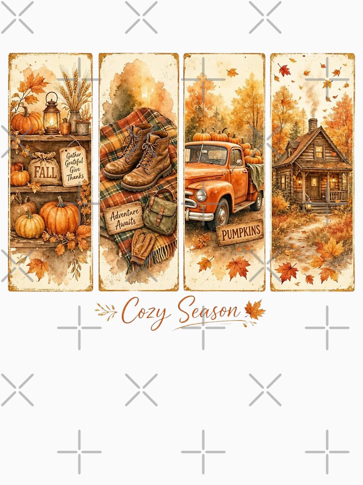 Retro Funny Autumn Pumpkin Fall Vibes Cute Cozy Season by CF_VintageDesign