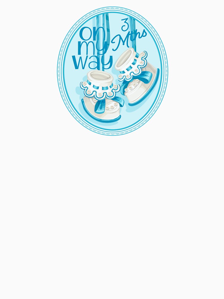“On My Way 3 Mths” Blue (Incl. Maternity & Baby Wear) by PawsitiveMum