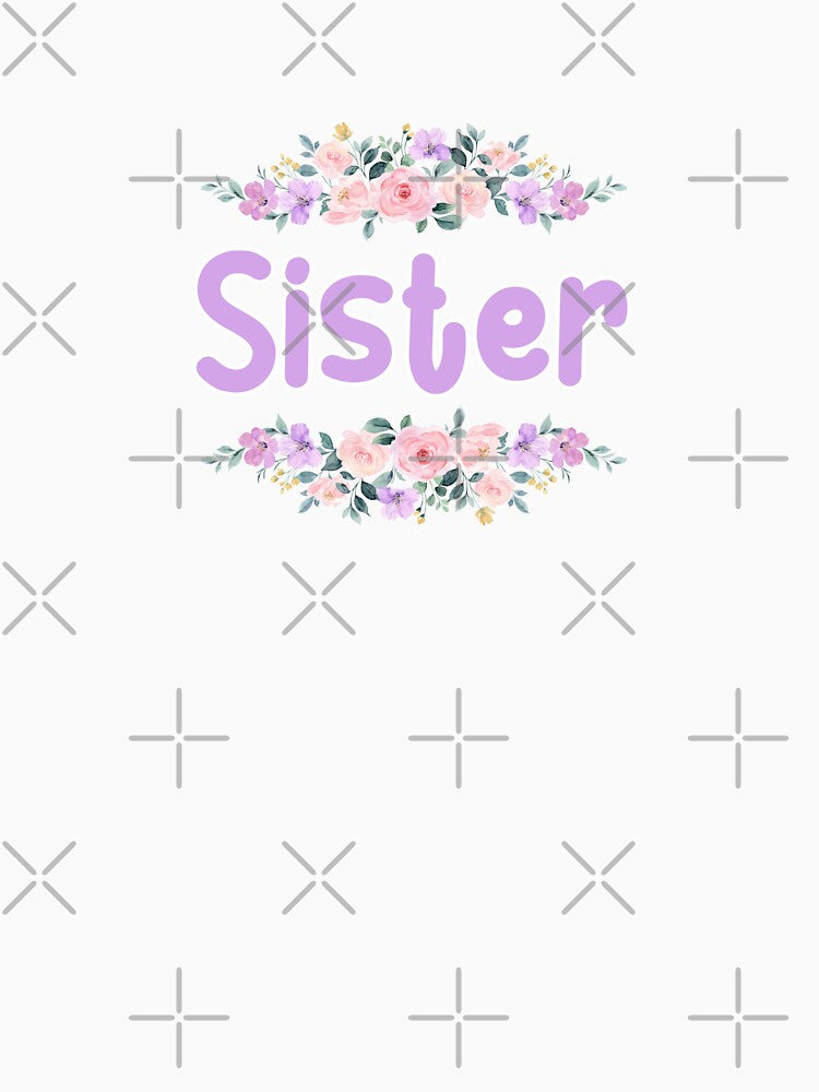 Purple Flower Sister Name Label by NormadWorld
