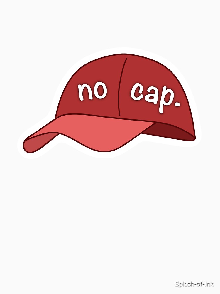 No Cap Gen Z Funny Slang Sticker Red by Splash-of-Ink