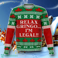 Relax Gringo Funny Ugly Christmas 3D Sweater Special Gift Jumper