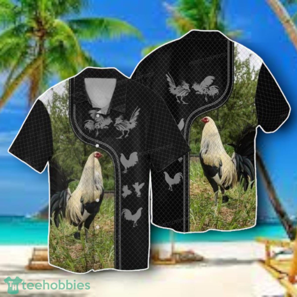 Rooster Farmer Hawaiian Shirt Style Gift