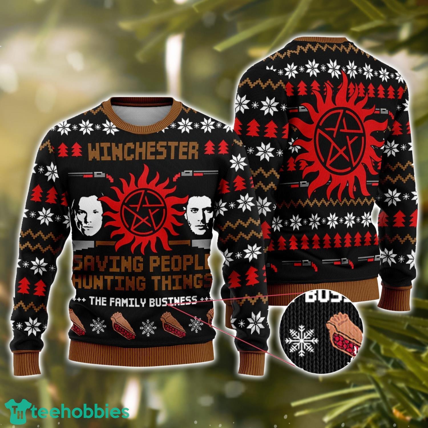 Sam And Dean Winchesters Ugly Sweater Supernatural Ugly Christmas Sweater Holiday Sweater