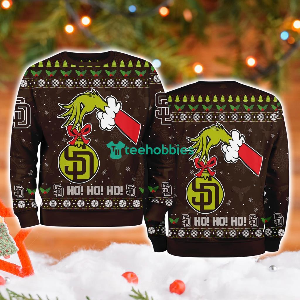 San Diego Padres Mlb Grinch Hand Ugly Christmas Sweater 3D