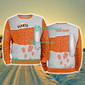 San Francisco Giants MLB Sporty Color Custom Name Christmas Ugly Sweater Gift For Fans