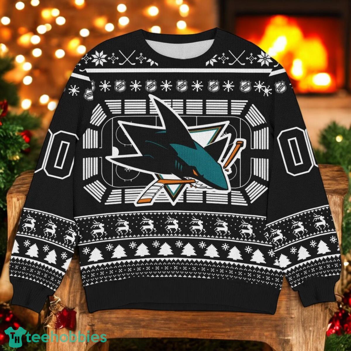 San Jose Sharks NHL Ugly Christmas Sweater Team Holiday Christmas Gift