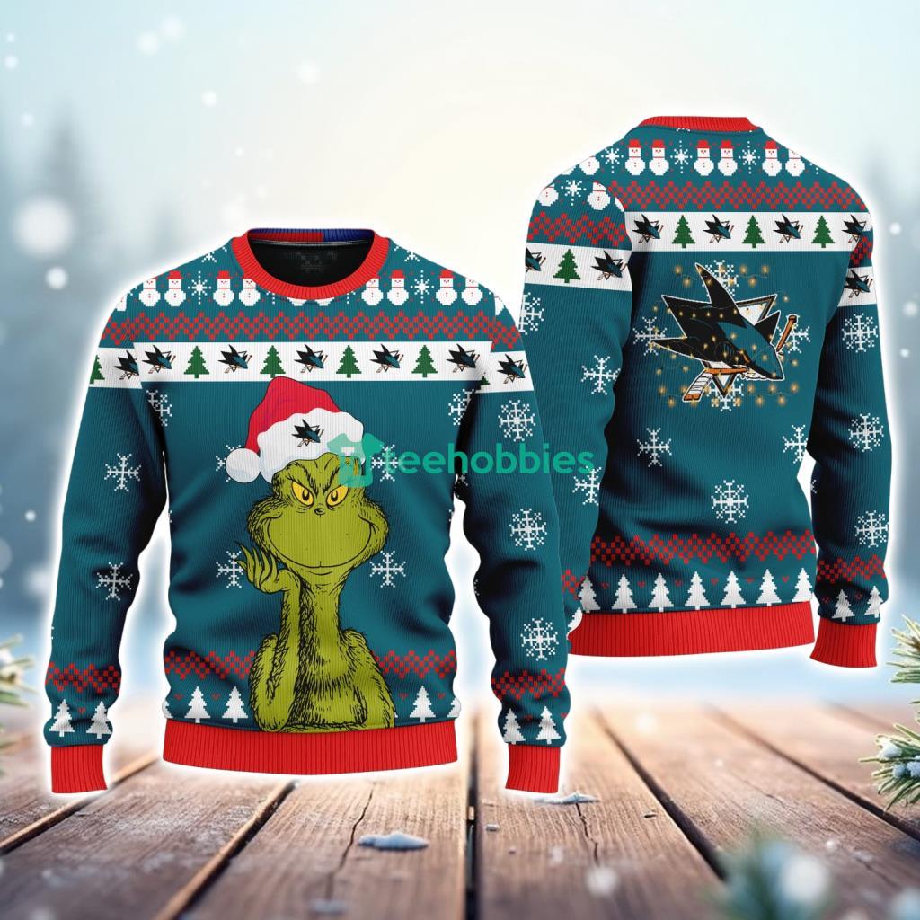 San Jose Sharks The Grinch Funny Merry Christmas Uglly Sweater 3D New Trend