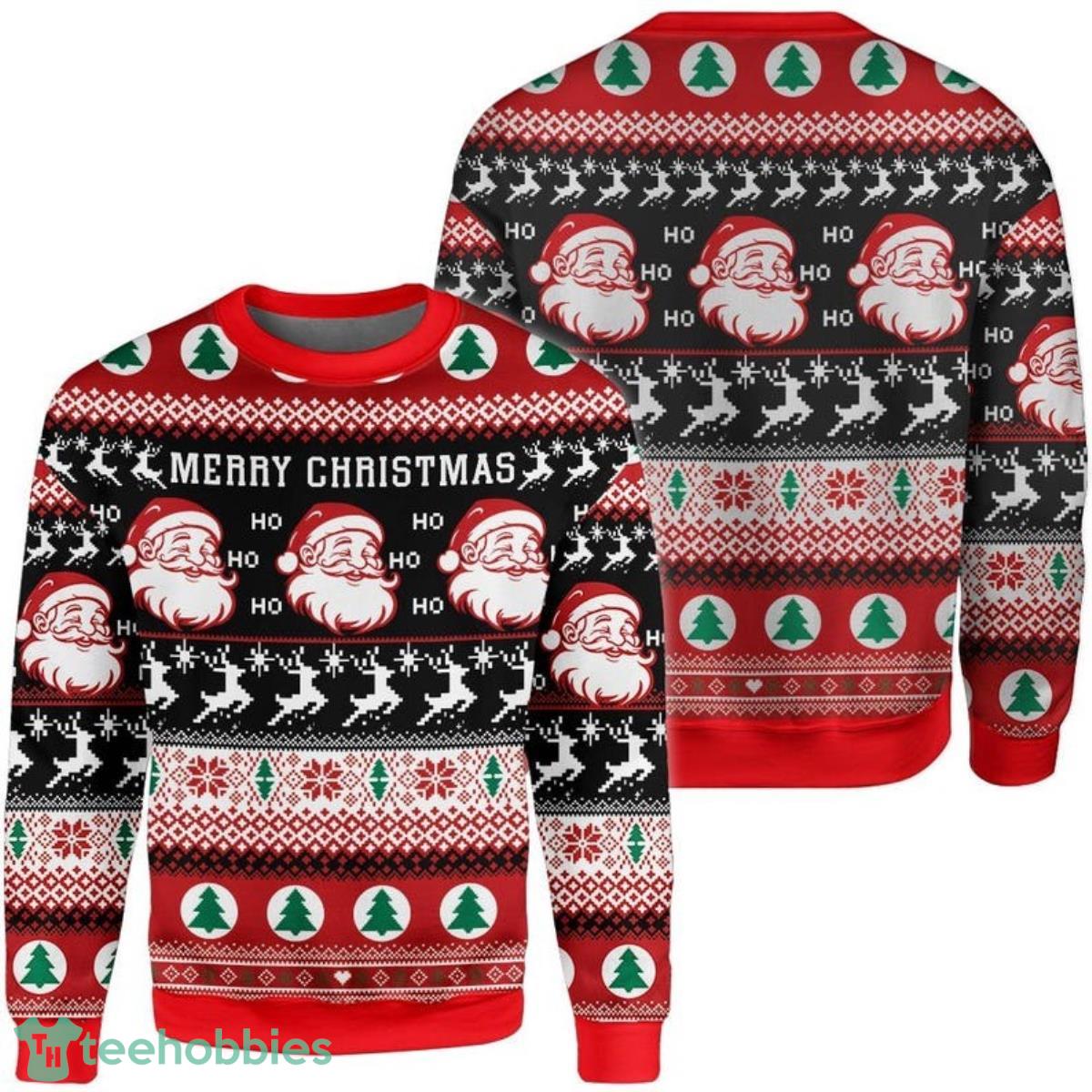 Santa Claus Deer Christmas Holiday Sweater Ugly Christmas Sweater For Men And Women