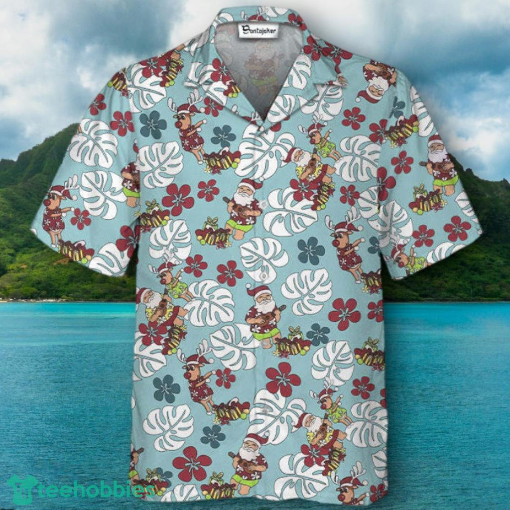 Santa Claus Monstera Hawaiian Shirt Impressive Gift