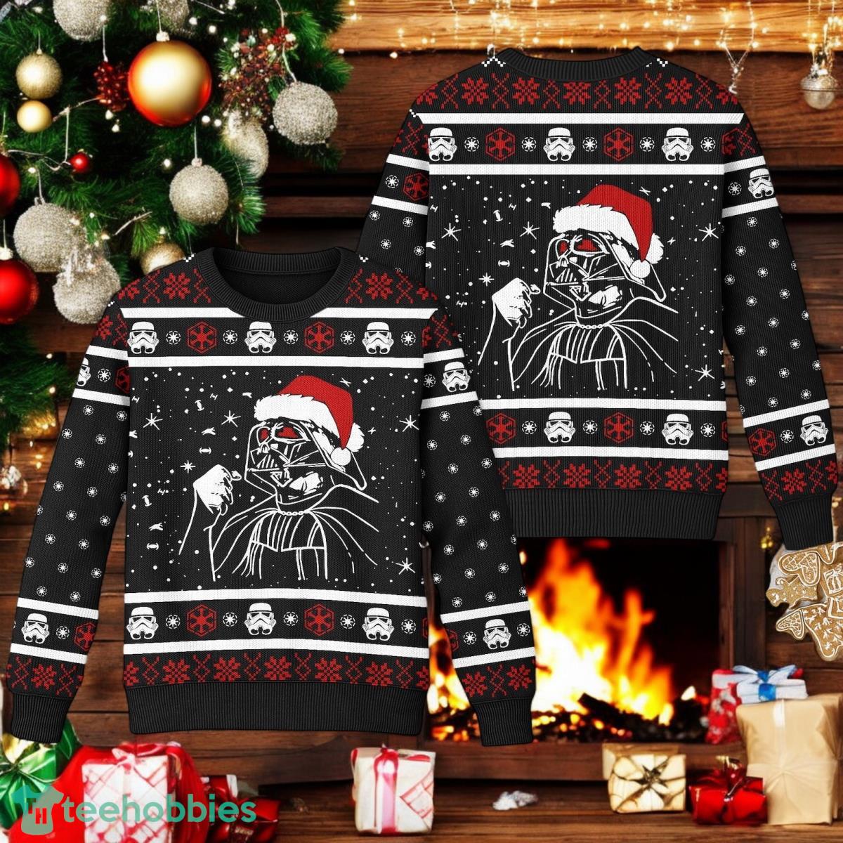 Santa Darth Vader Christmas Ugly Sweater Xmas 3D Sweater Christmas Gift Idea