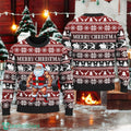 Santa Gym Lifting Ugly Christmas Sweater Santa Claus Christmas Xmas Holiday Sweater